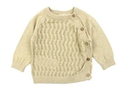 Lil Atelier warm sand/melange wrap cardigan